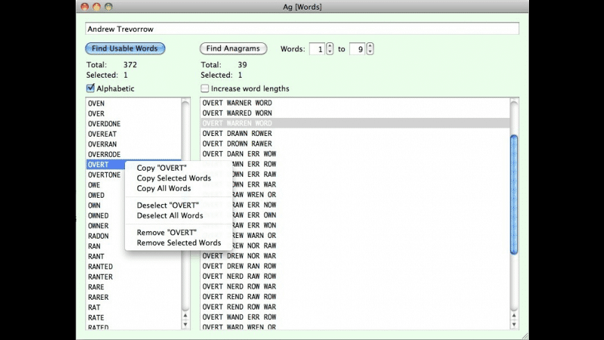 Anagram Generator For Macos Download